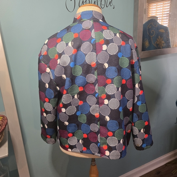 Anne Klein Chic and Colorful Polka Dot Jacket - Picture 3 of 7